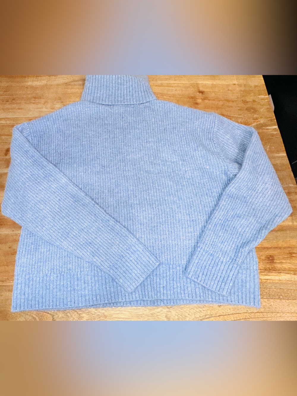 H&M Pastel Blue Ribbed Knit Sweater